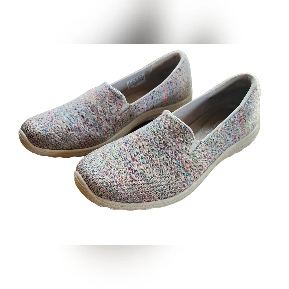 Skechers Women's 8 Reggae Fest Wicker Slip On Shoes - Picture 2 of 5